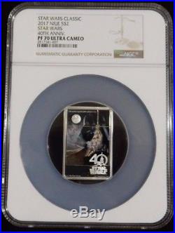 2017 Star Wars 40th Anniversary Poster Coin Ngc Pf70 New Hope, Perfect Grade