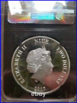 2017 Star Wars Classic NIUE CHEWBACCA PF 69 Ultra Cameo Early Release Silver 1oz