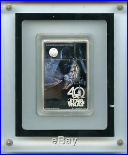 2017 Star Wars New Hope 1 oz Fine Silver $2 Niue OGP Coin 40th Anniversary RY048