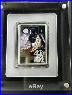 2017 Star Wars Poster Coin 1ounce 40th anniversary proof bar silver