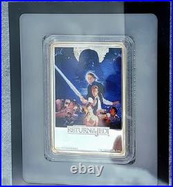 2017 Star Wars RETURN OF THE JEDI Poster 1oz Silver Proof Colorized Coin LE