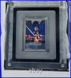 2017 Star Wars RETURN OF THE JEDI Poster 1oz Silver Proof Colorized Coin LE