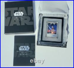 2017 Star Wars RETURN OF THE JEDI Poster 1oz Silver Proof Colorized Coin LE