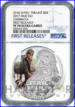 2017 Star Wars The Last Jedi Complete 3-coin Set Ngc Pf70 First Releases