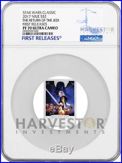 2017 Star Wars The Return Of The Jedi Poster Coin Ngc Pf70 First Releases