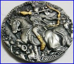 2018 2Oz Silver Niue $5 WHITE HORSE, Four Horseman of The Apocalypse Coin