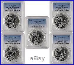 2018 $2 Niue Star Wars Stormtrooper 1oz. 999 Silver Coin PCGS MS69 FD Lot of 5