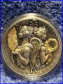 2018 2 Oz Silver $5 VICTORIA AND NIKE Strong & Beautiful Goddesses Coin 500 Mint
