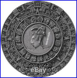 2018 2 Oz Silver Niue $5 MAYAN CALENDAR Ancient Calendars Ultra High Relief Coin