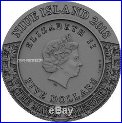 2018 2 Oz Silver Niue $5 MAYAN CALENDAR Ancient Calendars Ultra High Relief Coin