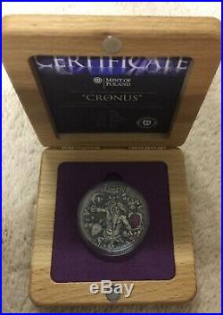 2018 2 Oz Silver Niue CRONUS Greek Titans Antique Finish Coin 3D Printed Insert