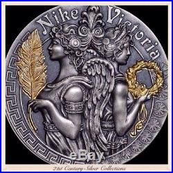 2018 2 Oz Silver VICTORIA AND NIKE Goddesses Coin