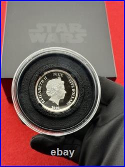 2018 $5 Niue Star Wars Yoda 2 oz Silver Ultra High Relief Proof Coin in OGP 2018 $5 Niue Star Wars Yoda 2 oz Silver Ultra High Relief Proof Coin in OGP