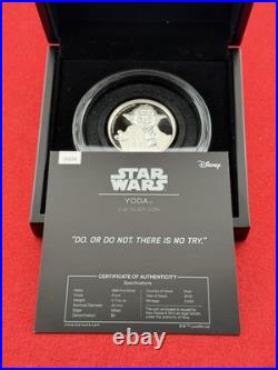 2018 $5 Niue Star Wars Yoda 2 oz Silver Ultra High Relief Proof Coin in OGP 2018 $5 Niue Star Wars Yoda 2 oz Silver Ultra High Relief Proof Coin in OGP