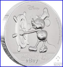 2018 DISNEY MICKEY MOUSE 90TH ANNIVERSARY ULTRA HIGH RELIEF 2 oz. SILVER COIN