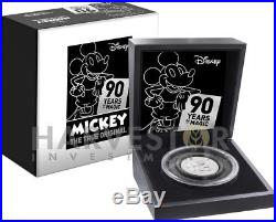 2018 Disney Mickey Mouse 90th Anniversary Ultra High Relief 2 Oz. Silver Coin