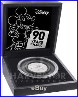 2018 Disney Mickey Mouse 90th Anniversary Ultra High Relief 2 Oz. Silver Coin