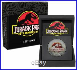 2018 Niue 1 oz. 999 Silver Coin $2 Jurassic Park 25th Anniversary T-Rex Claire