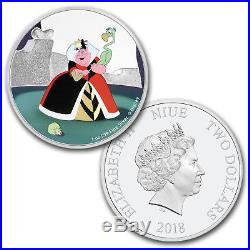 2018 Niue 1 oz Silver $2 Disney Alice in Wonderland 4-Coin Set SKU#170558
