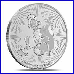 2018 Niue $2 Disney SCROOGE McDUCK 1 Oz Silver Sealed Mint Roll of 25