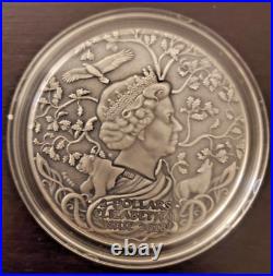 2018 Niue $2 Gods of Ancient Slavs Perun 2 oz. 999 Silver Antique Finish