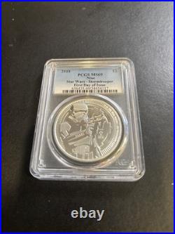 2018 Niue $2 Star Wars Stormtrooper 1 Oz Silver Pcgs Ms69 First Day Of Issue