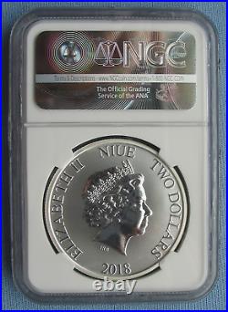 2018 Niue $2 Star Wars Stormtrooper NGC Graded MS 70 Early Releases 1 oz Silver