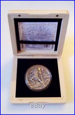 2018 Niue 2 oz Antique Silver God of the Oceans Poseidon High Relief Coin