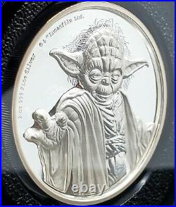 2018 Niue 2 oz Silver $5 Star Wars Yoda Ultra High Relief Coin