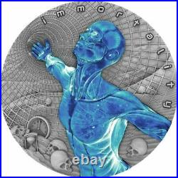 2018 Niue $5 Code of the Future Immortality 2 oz. 999 Silver Coin Mintage 500