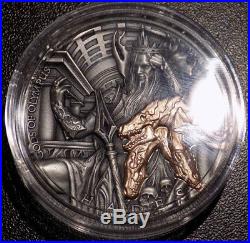 2018 Niue 5 NZD Hades Gods of Olympus 2 oz. 999 fine silver coin limited edition