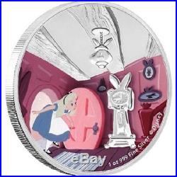 2018 Niue Alice In Wonderland 4 X 1oz Silver Coin Set