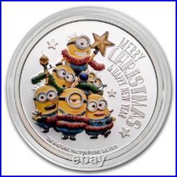 2018 Niue Despicable Me Minions Merry Christmas 1 oz Silver Proof Coin with COA