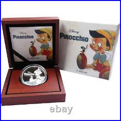 2018 Niue Disney Pinocchio 1 oz. 999 Fine Silver $2 Proof Coin