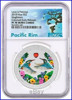 2018 Niue Love is Precious Kingfishers 1 oz Silver $2 NGC PF70 UC ER SKU52031