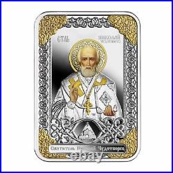 2018 Niue Russian Icon Saint Nicholas The Wonderworker 1 Oz Silver Coin Religion