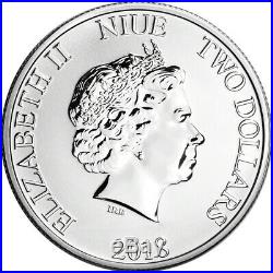 2018 Niue Silver Disney Mickey 90th Ann 1 oz $2 1 Roll 25 Coins in Mint Tube
