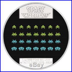 2018 Niue Space Invaders 1 oz Silver Lenticular PF $2 Coin NGC PF70 UC SKU52684