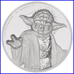 2018 Niue Star Wars Yoda UHR 2 oz. Silver Colorized Proof $5 Coin OGP SKU52677