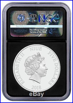 2018 Niue Star Wars Yoda UHR 2oz Silver Proof $5 Coin NGC PF70 UC Black SKU55872
