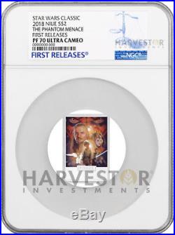 2018 Star Wars The Phantom Menace Poster Coin Ngc Pf70 First Releases