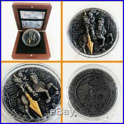2019 2Oz Niue ZHAO YUN Ancient Chinese Warrior High Relief Silver Coin