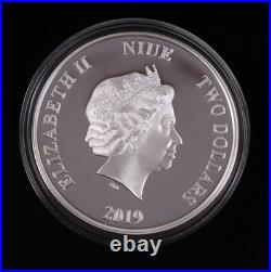 2019 $2 Niue Disney Lunar Year of The Pig 1oz. 999 Silver with Box & COA 2019 $2 Niue Disney Lunar Year of The Pig 1oz. 999 Silver with Box & COA