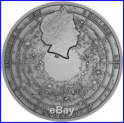 2019 2 Oz Silver $5 Niue Universe Dome BIG BANG Coin WITH Real Meteorite ROCK