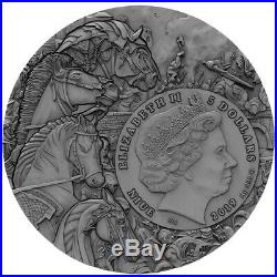 2019 2 Oz Silver Niue $5 RED HORSE, Four horseman Of The Apocalypse Coin