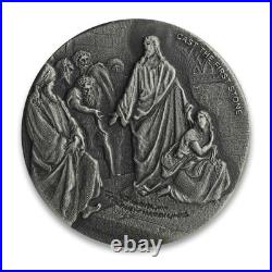 2019 2 oz. 999 Silver Coin Cast the First Stone Biblical Coin Series #A493 2019 2 oz. 999 Silver Coin Cast the First Stone Biblical Coin Series #A493