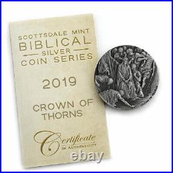 2019 2 oz Crown of Thorns Biblical Silver Coin Series (New)
