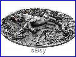 2019 2 oz Silver Niue $5 RED HORSE, Four horseman Of The Apocalypse Coin with Box