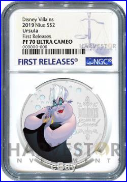 2019 Disney Villains Ursula Ngc Pf70 First Releases Silver Coin 4th Coin