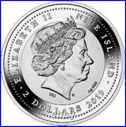 2019 MAJESTIC BLUE PEAFOWL Peacock 1 oz. 999 silver Proof coin COA OGP